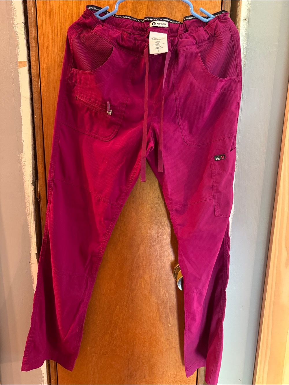 koi lite Women’s Drawstring Pants in Deep Magenta